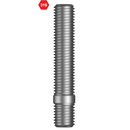 M16X100mm ENGINEER STUD SS316