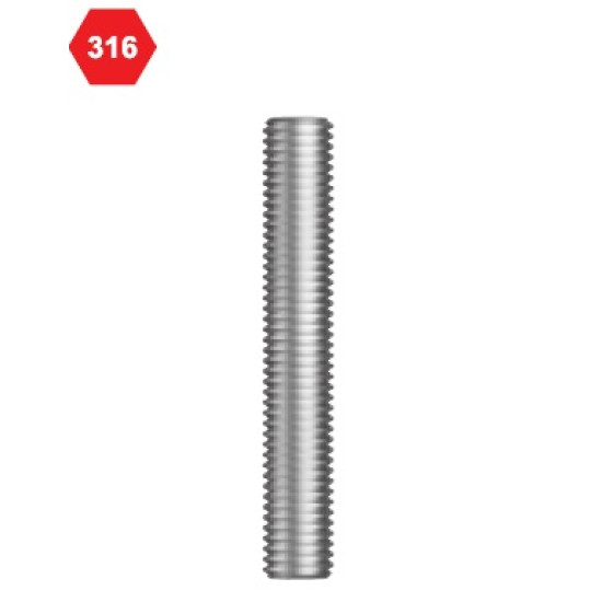 M3X1000mm ALLTHREAD ROD SS316