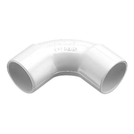 Clipsal - Solid Elbow PVC, 25mm White Electric Clipsal - Solid Elbow PVC, 25mm White Electric