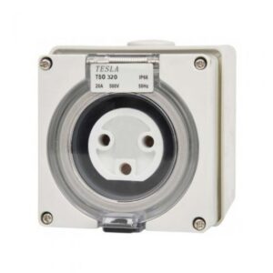3-pin 20A Socket Outlet Round